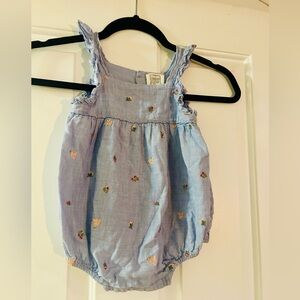 Bonheur Du Jour Blue Baby Romper